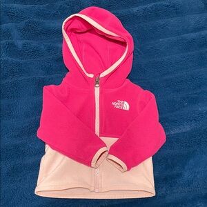 The North Face Kids' Pink and Light Pink Fleece Hoodie
